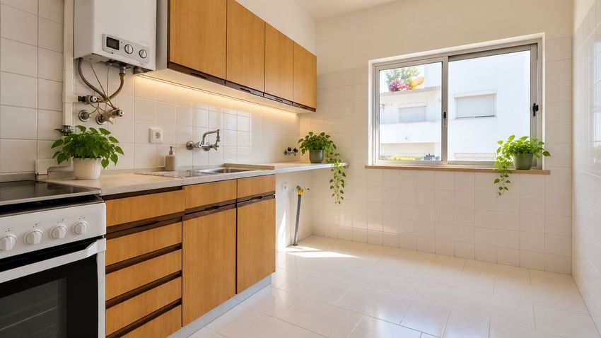 Imagem Cozinha de apartamento t2 em Rua das Caravelas, 282