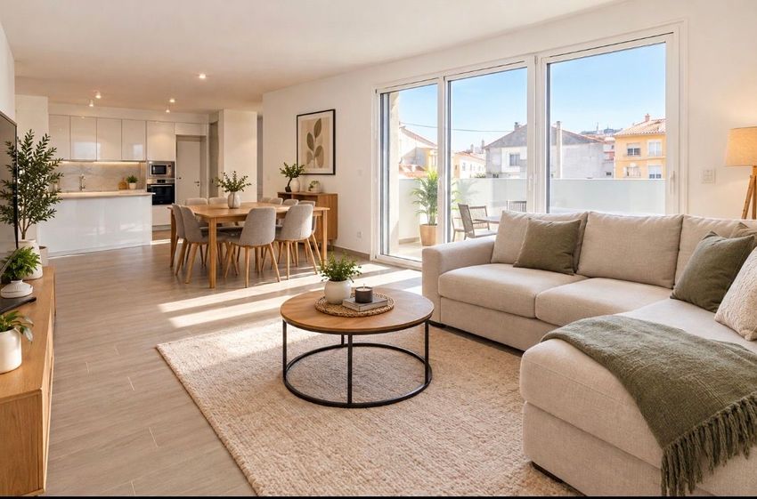Imagem Sala de estar de apartamento t2 em Avenida o Século, 35