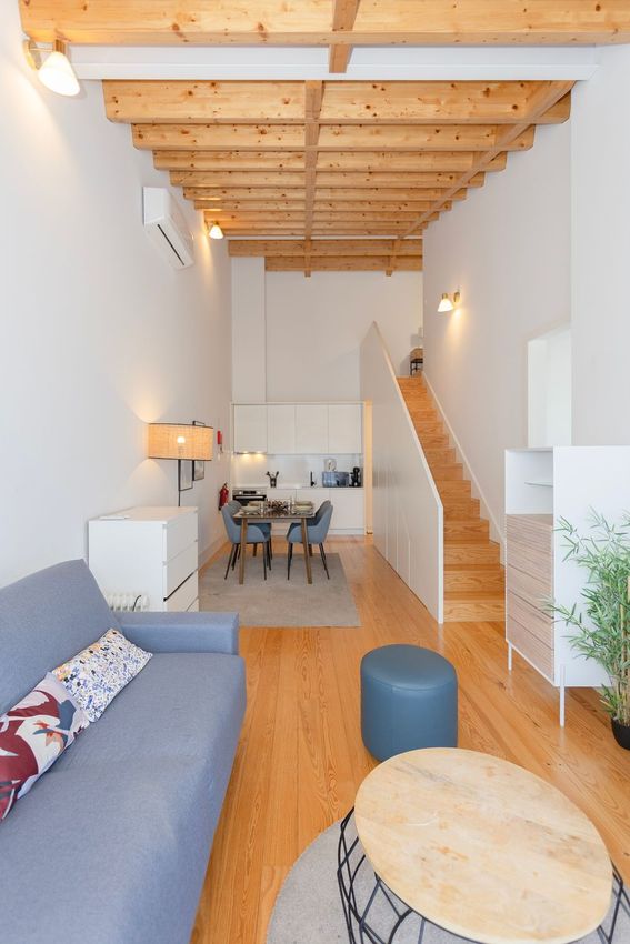 Imagem Sala de estar de apartamento t2 em Praça da República