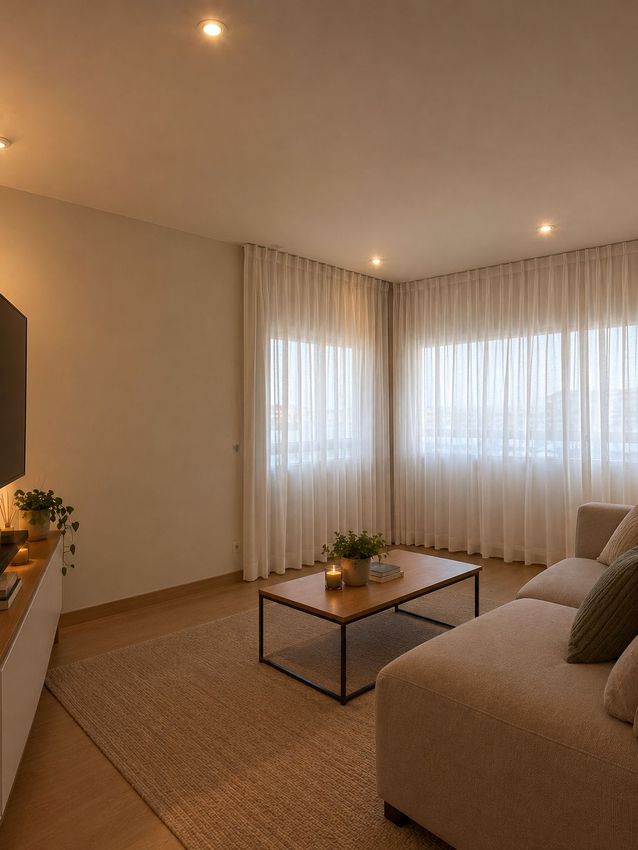Imagem Sala de estar de apartamento t2 em Rua Visconde de Ovar, 255