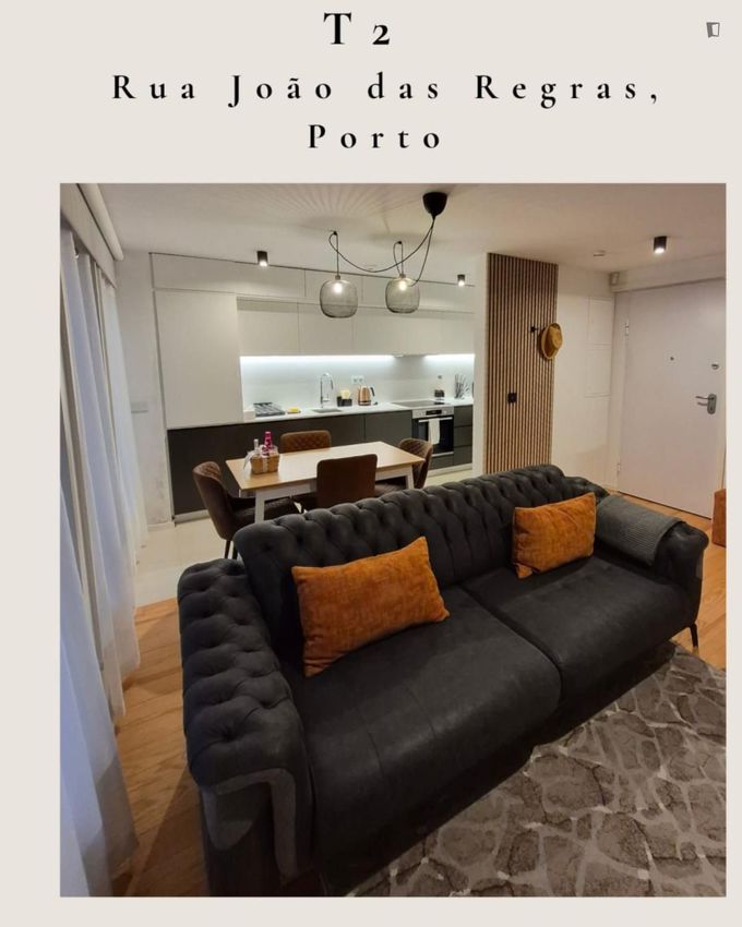 Imagem Sala de estar de apartamento t2 em Rua João das Regras