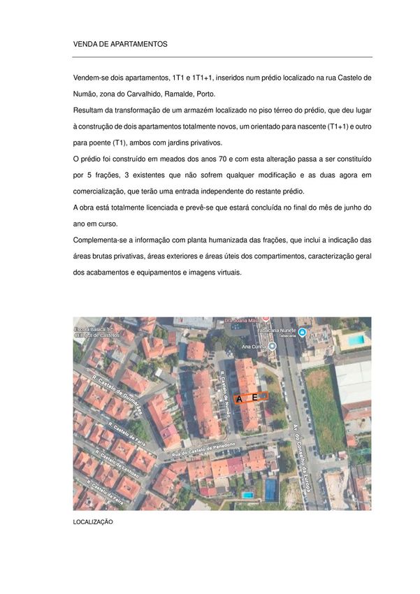 Imagem de apartamento t1 em Rua Castelo de Numão, 28