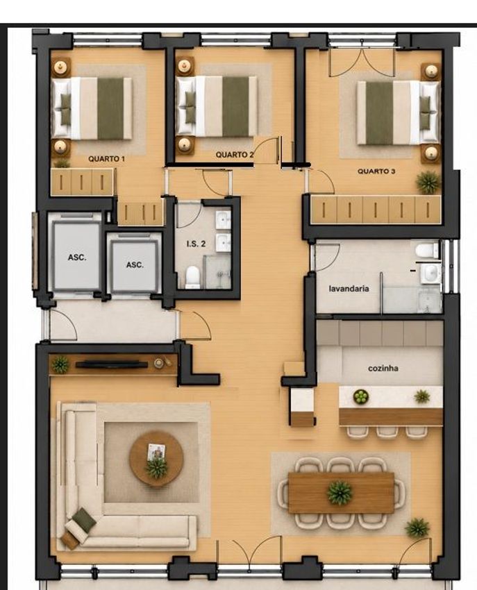 Imagem Planta de apartamento t3 em Estrada da Luz, 30