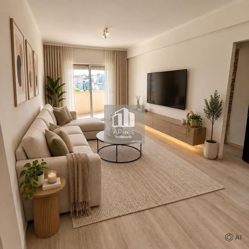 Imagem Sala de estar de apartamento t4 em Rua Romeu Correia s/n