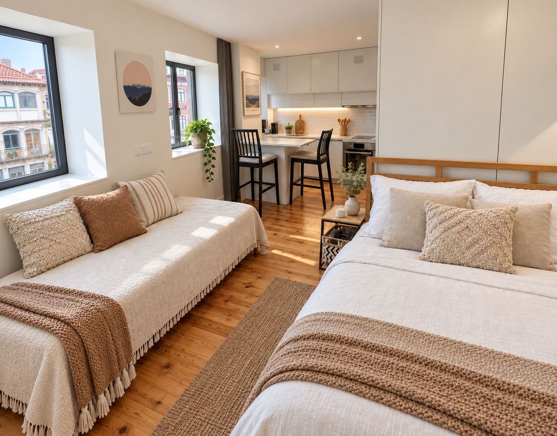 Imagem Sala de estar de apartamento t0 em Avenida de Rodrigues de Freitas, 258