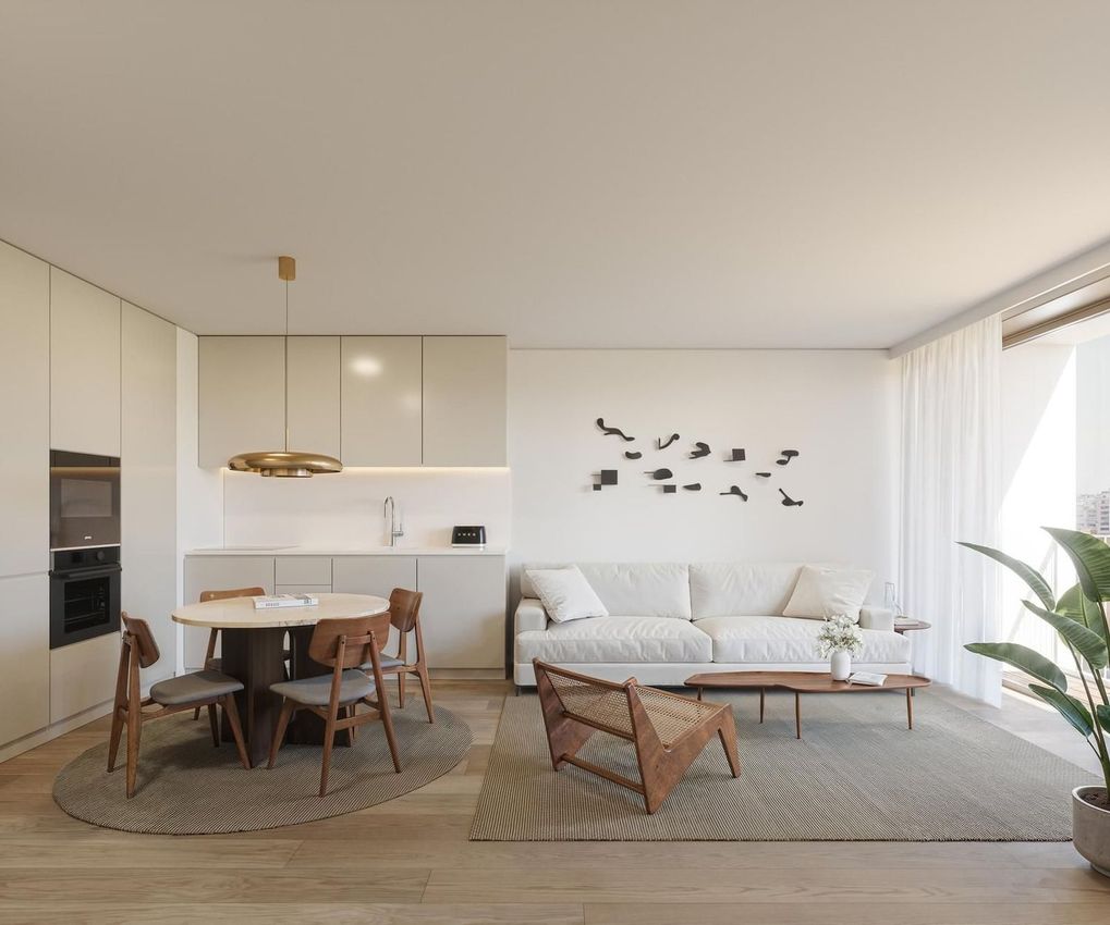Imagem Sala de estar de apartamento t2 em Campo Grande