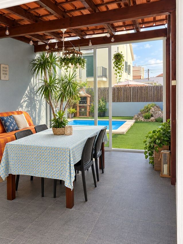 Imagem Piscina de  moradia geminada em Centro da Quinta do Conde