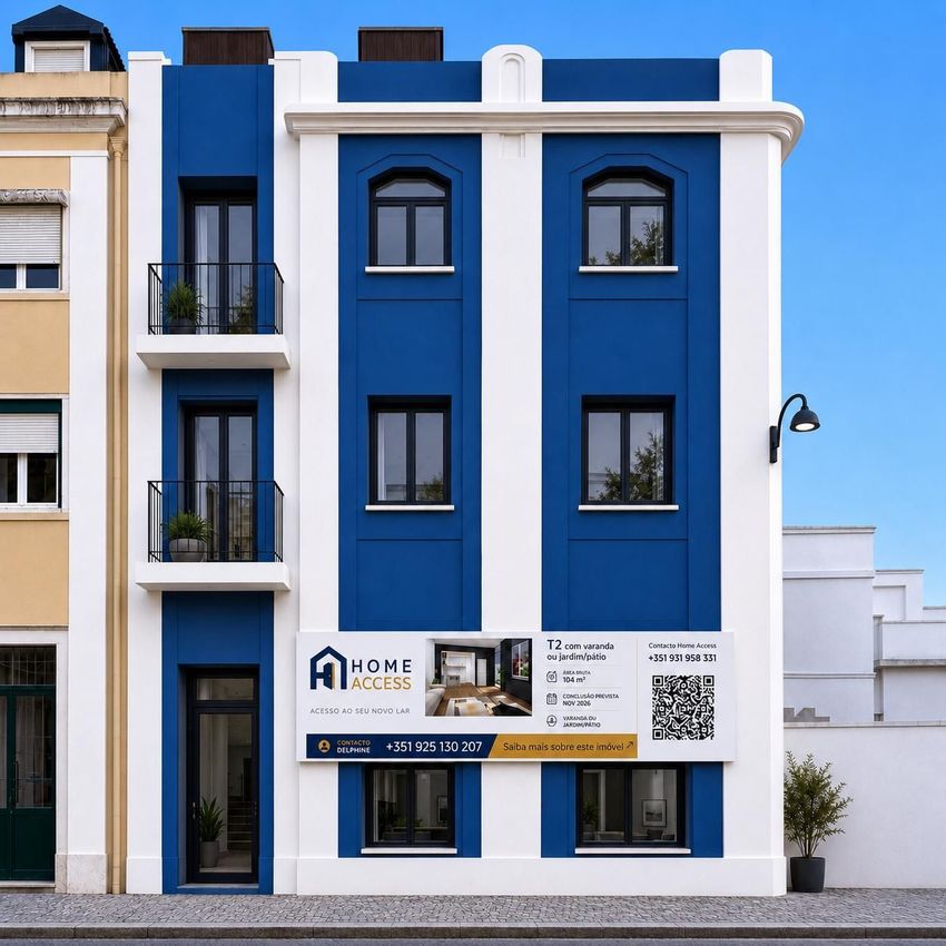 Imagem Fachada de apartamento t2 em Rua Sampaio Bruno, 21