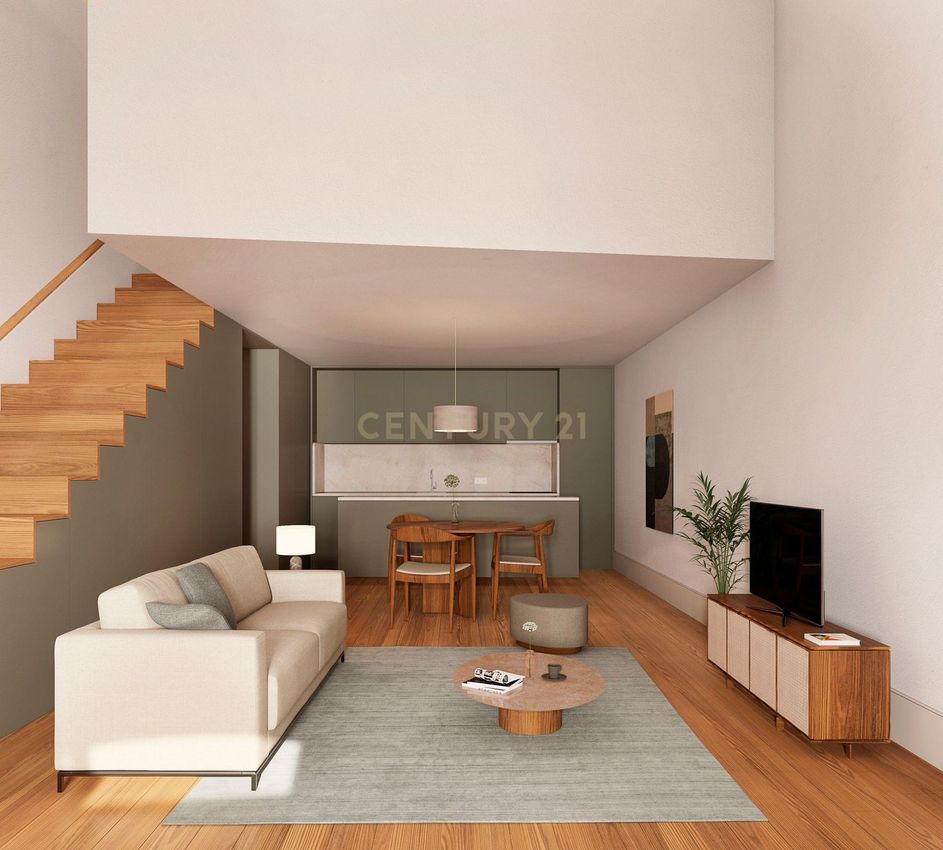 Imagem Sala de estar de apartamento t1 em Rua da Cruz, 25