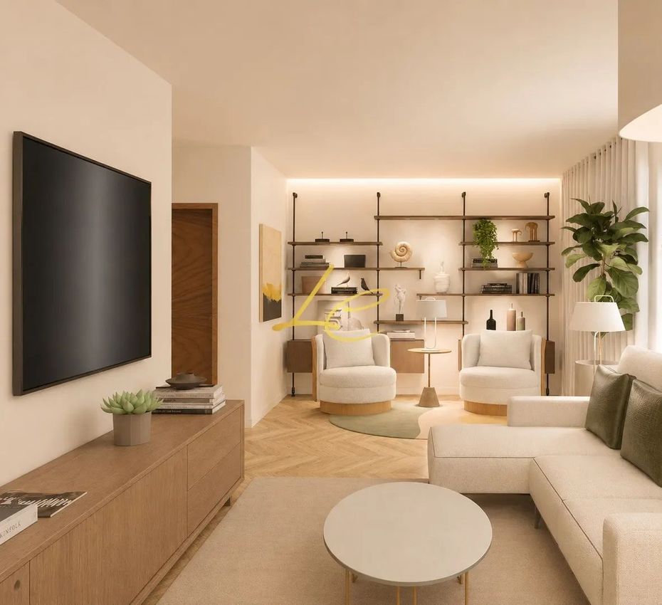 Imagem Sala de estar de apartamento t0 em Rua Miguel Bombarda, 82