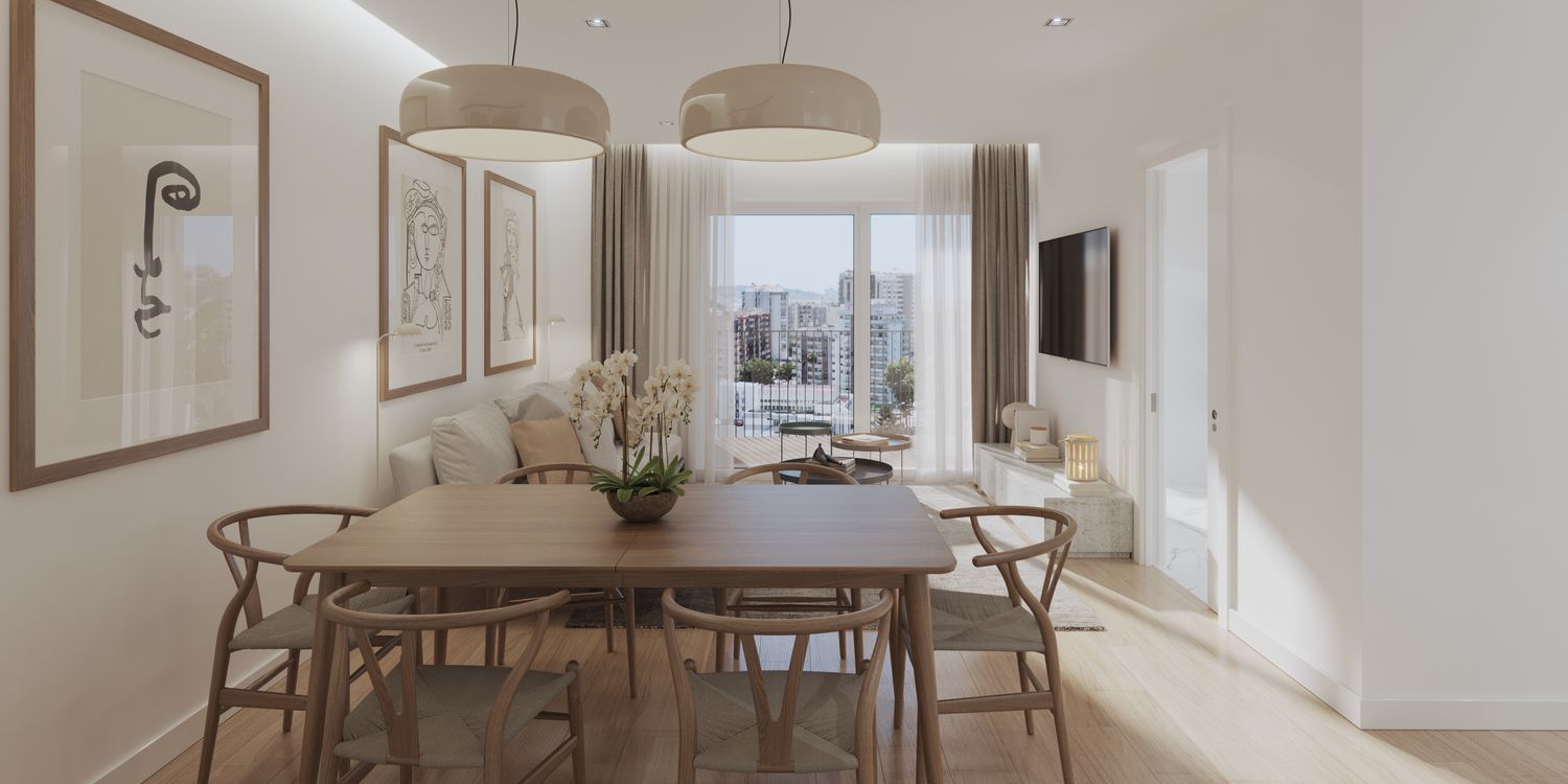 Imagem Sala de estar de apartamento t2 em Miraflores